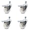 Service Caster 4 Inch Nylon Swivel 10mm Threaded Stem Caster Set with Total Lock Brake SCC SCC-TSTTL20S414-NYS-M1015-4 - alternate 1